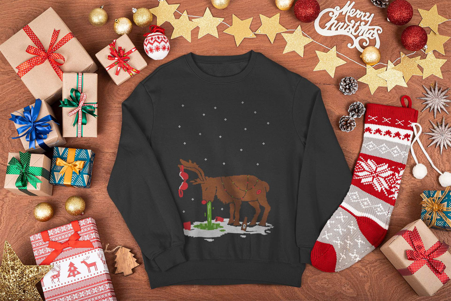 Rentier Ugly Christmas Sweater