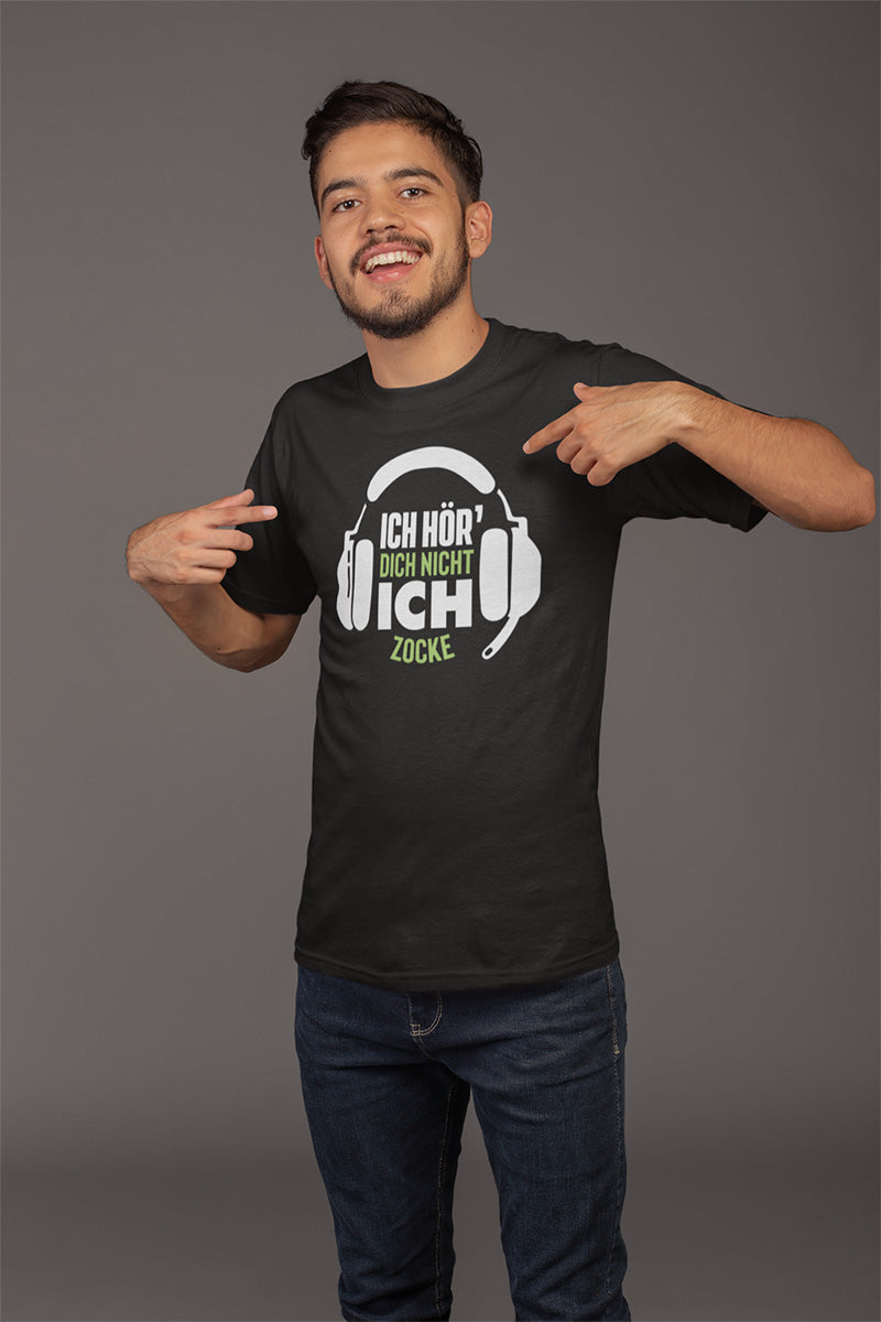 Ich Höre dich nicht ich zocke Männershirt Herren T-Shirt