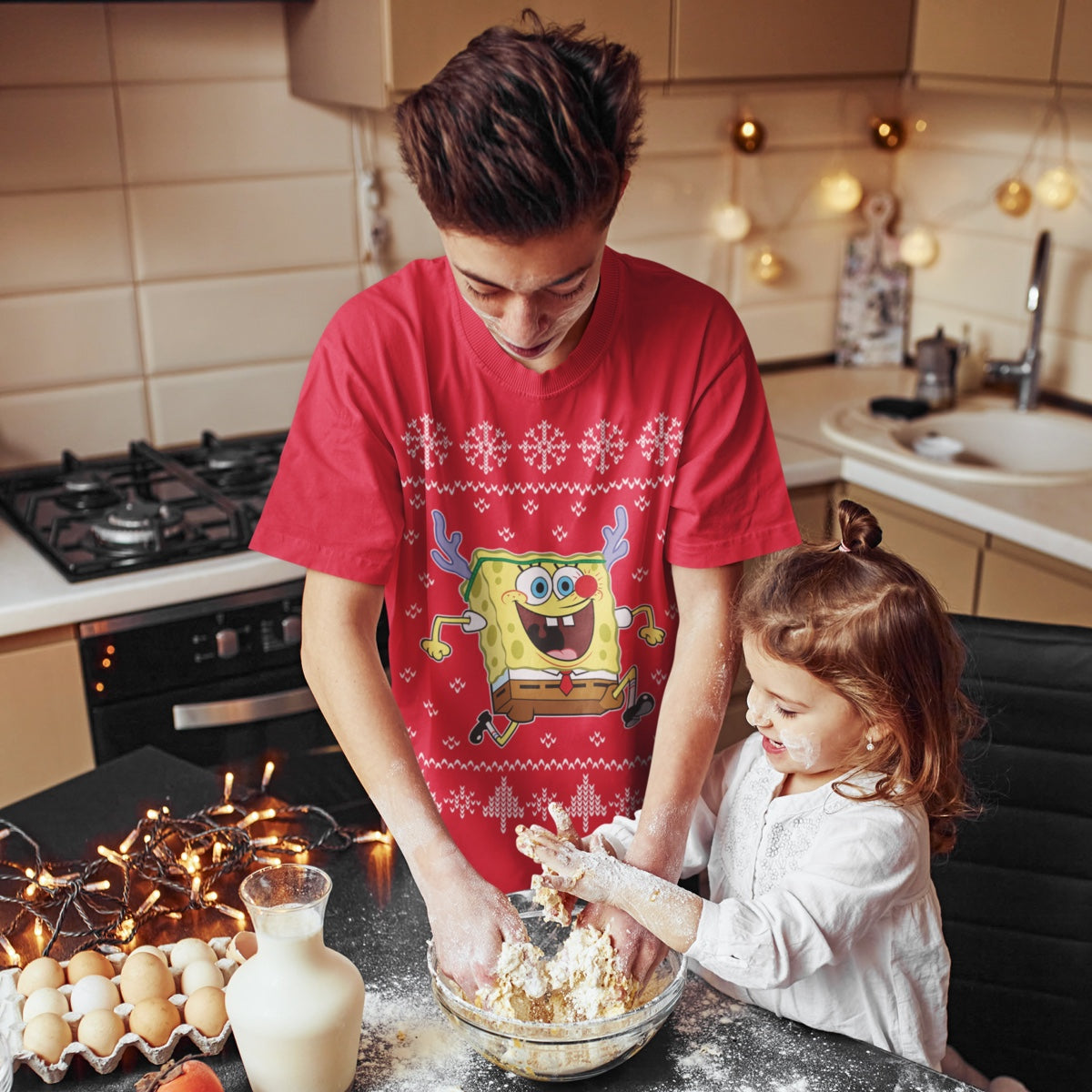 Spongebob SquarePants Rentier Ugly Christmas Kinder und Teenager T-Shirt