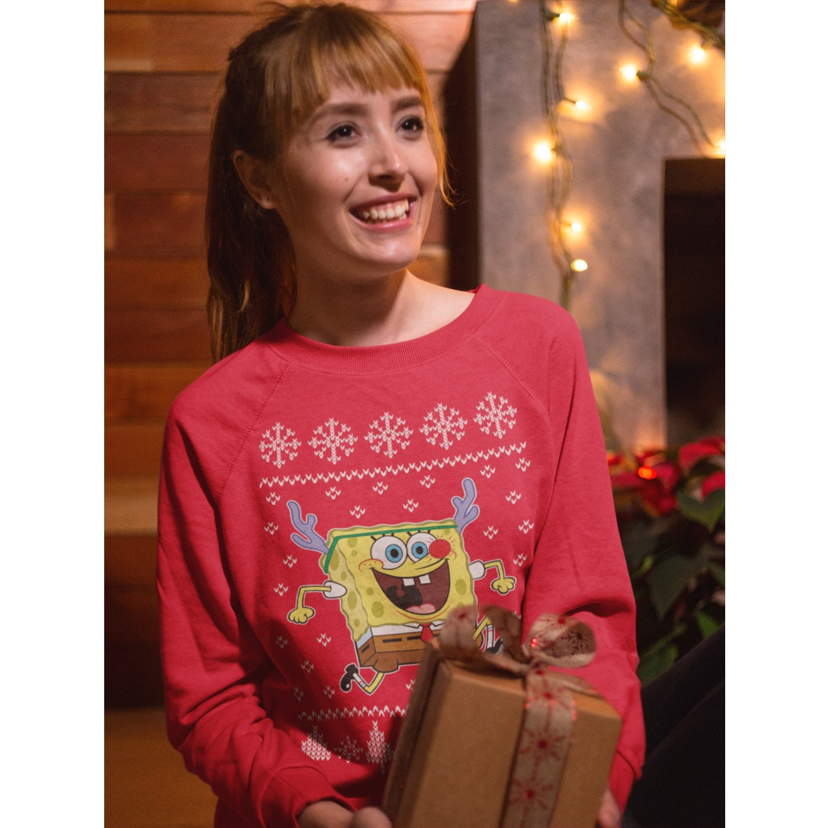 Spongebob SquarePants Rentier Ugly Christmas Frauen Sweatshirt