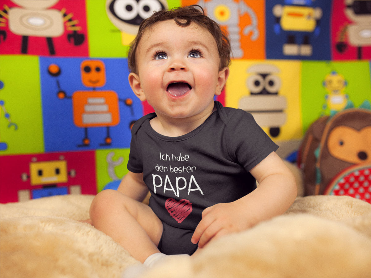 Ich habe den besten Papa mit Herz Baby Body Kurzarm-Body