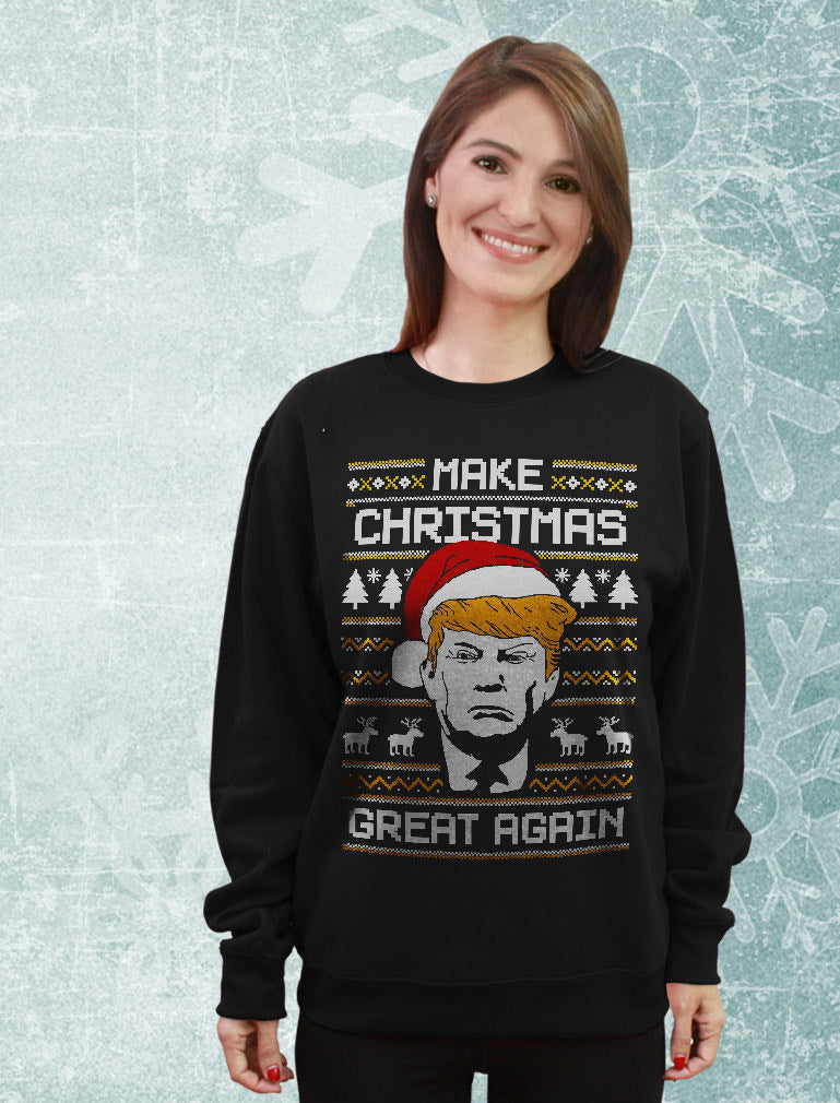 Trump Make Christmas Great Again Ugly Christmas Sweater Frauen Sweatshirt