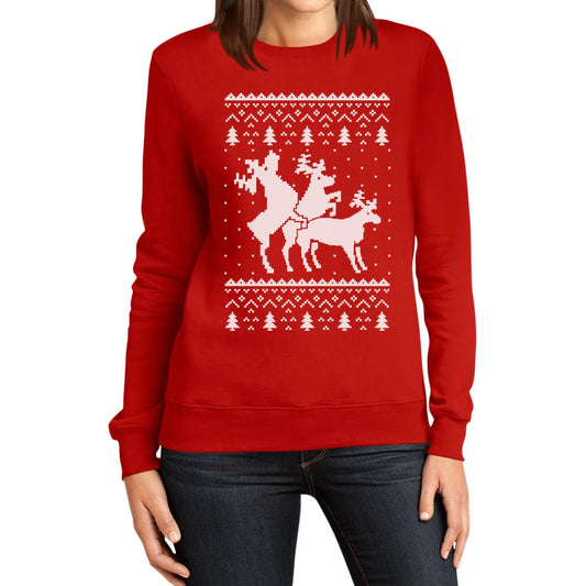 Rentier Dreier - Lustiger Weihnachtspullover Frauen Sweatshirt