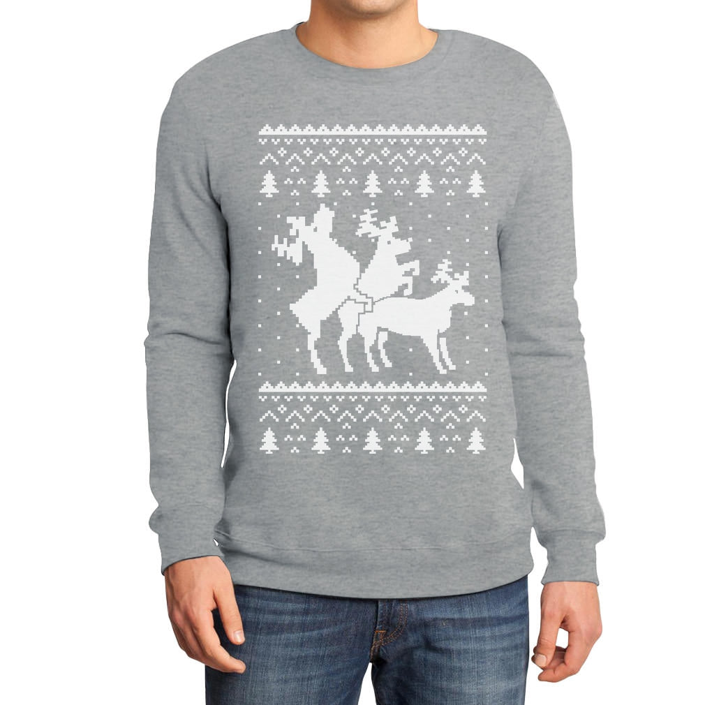 Rehntier Dreier - Lustiger Herren Weihnachtspullover Sweatshirt