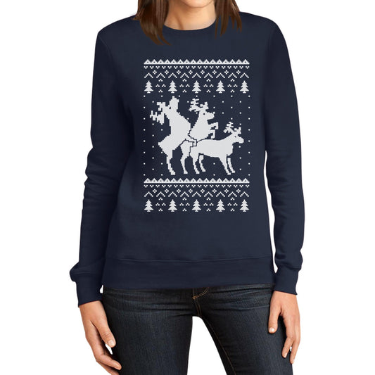 Rentier Dreier - Lustiger Weihnachtspullover Frauen Sweatshirt