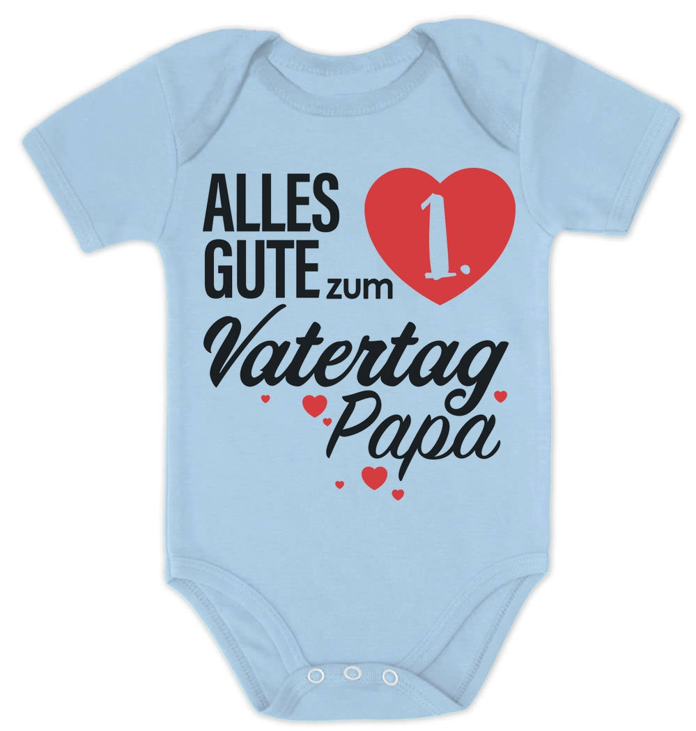 Vatertagsgeschenk Alles Gute zum 1. Vatertag Papa Baby Body Kurzarm-Body