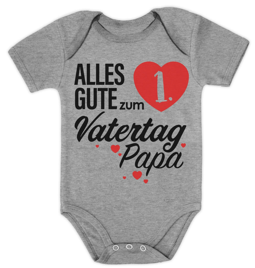 Vatertagsgeschenk Alles Gute zum 1. Vatertag Papa Baby Body Kurzarm-Body