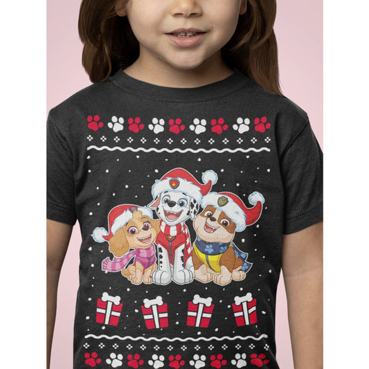 Paw Patrol Weihnachtsgeschenk Rubble Marshall Sky Mädchen T-Shirt