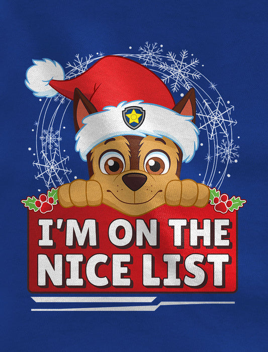 Paw Patrol Chase Ugly Christmas I'm On The Nice List Mädchen T-Shirt