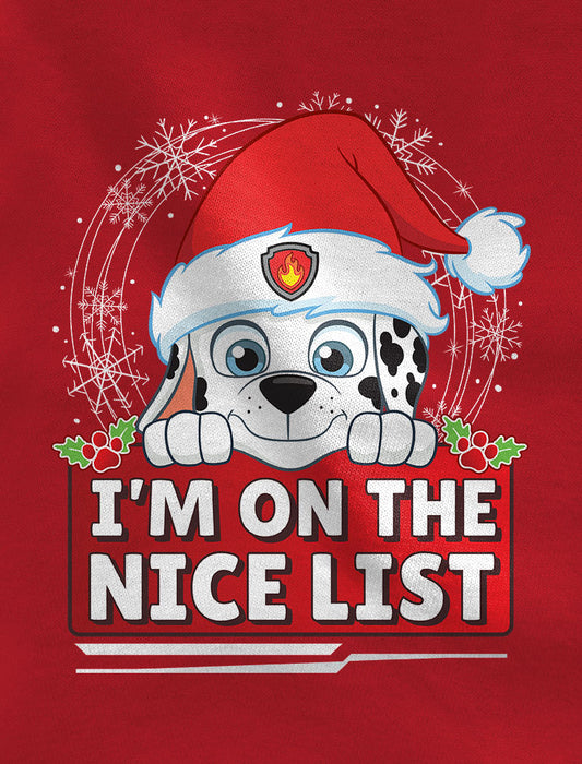Paw Patrol Marshall Christmas I M On The Nice List Kinder Pullover Sweatshirt