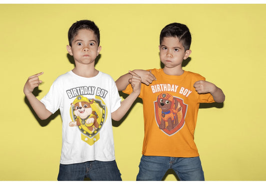 Paw Patrol Rubble Birthday Boy Geburtstag Junge Kinder Jungen T-Shirt