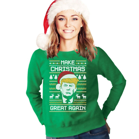Trump Make Christmas Great Again Ugly Christmas Sweater Frauen Sweatshirt