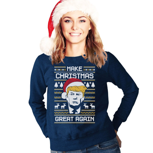 Trump Make Christmas Great Again Ugly Christmas Sweater Frauen Sweatshirt