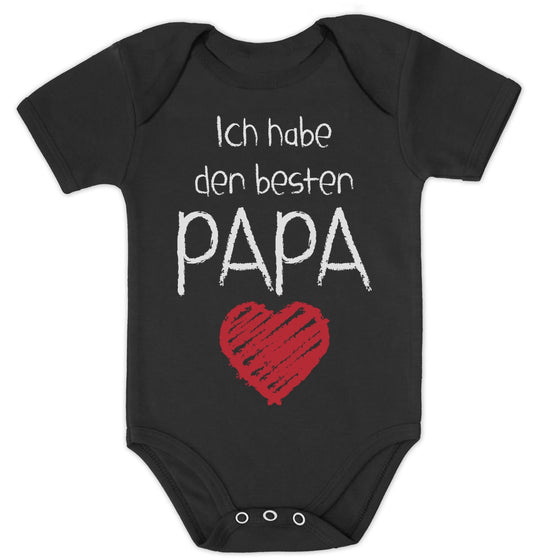 Ich habe den besten Papa mit Herz Baby Body Kurzarm-Body