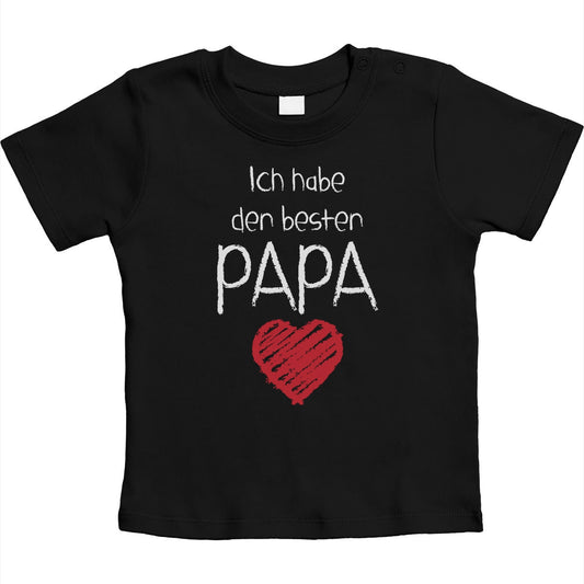 Ich habe den besten Papa mit Herz Unisex Baby T-Shirt Gr. 66-93