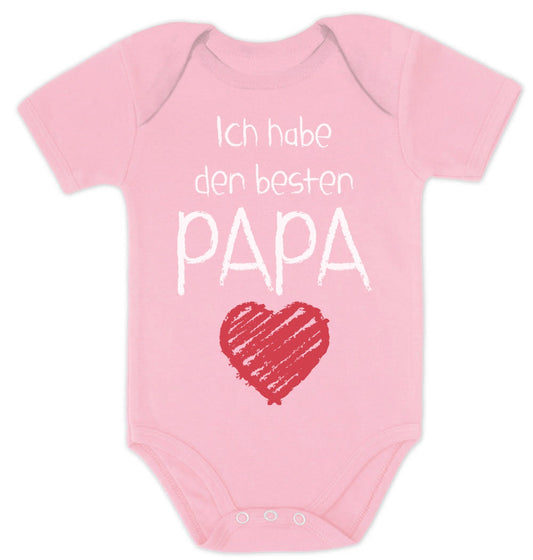 Ich habe den besten Papa mit Herz Baby Body Kurzarm-Body