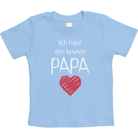 Ich habe den besten Papa mit Herz Unisex Baby T-Shirt Gr. 66-93