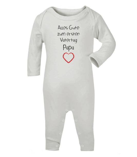 Alles Gute zum ersten Vatertag Papa - Geschenk Baby Strampler Strampelanzug