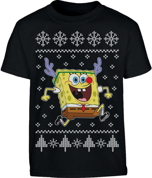 Spongebob SquarePants Rentier Ugly Christmas Kinder und Teenager T-Shirt