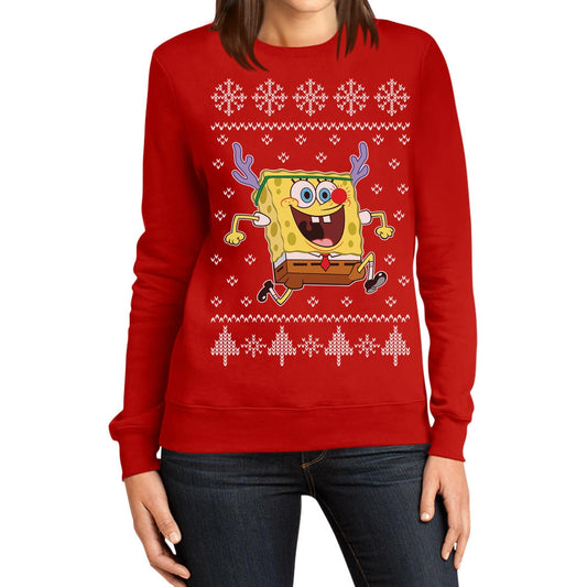 Spongebob SquarePants Rentier Ugly Christmas Frauen Sweatshirt