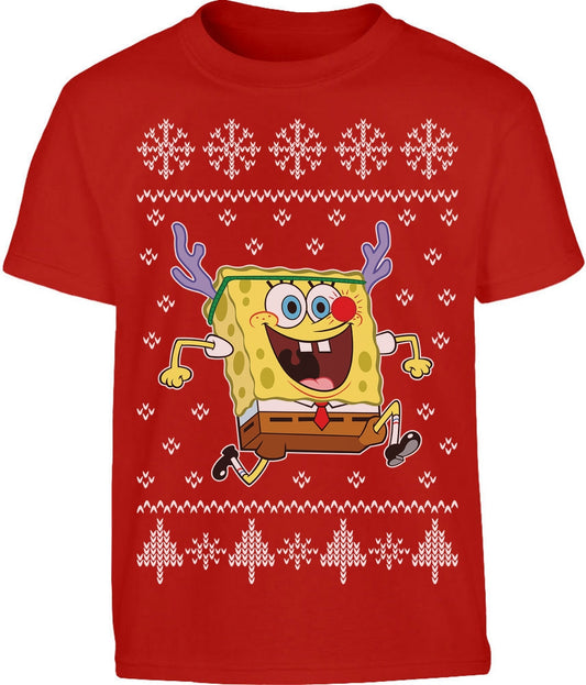 Spongebob SquarePants Rentier Ugly Christmas Kinder und Teenager T-Shirt
