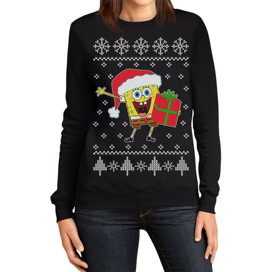 Ugly Christmas Sweater Spongebob Schwammkopf Santa Frauen Sweatshirt