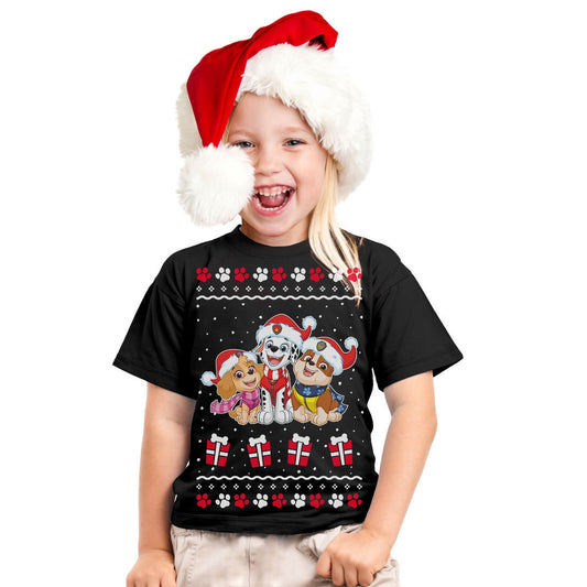 Paw Patrol Weihnachtsgeschenk Rubble Marshall Sky Mädchen T-Shirt
