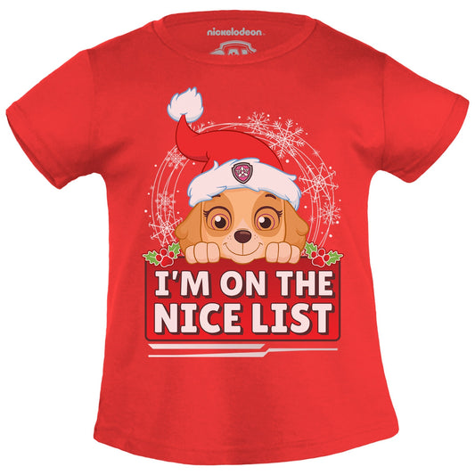 Paw Patrol Skye Ugly Christmas I'm On The Nice List Mädchen T-Shirt