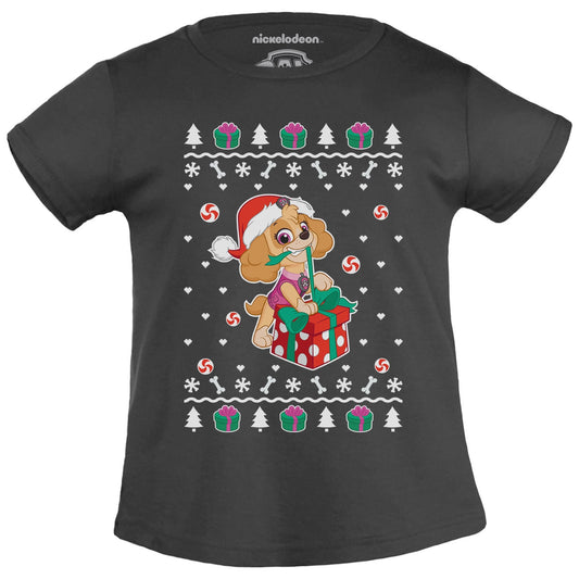 Paw Patrol Ugly Christmas Skye Weihnachtsgeschenk Mädchen T-Shirt
