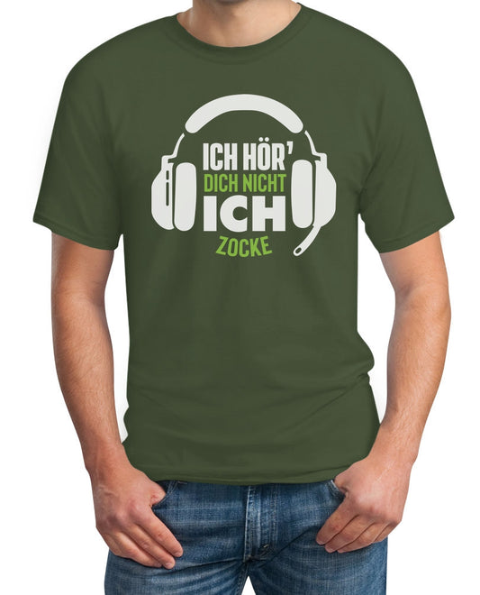 Ich Höre dich nicht ich zocke Männershirt Herren T-Shirt
