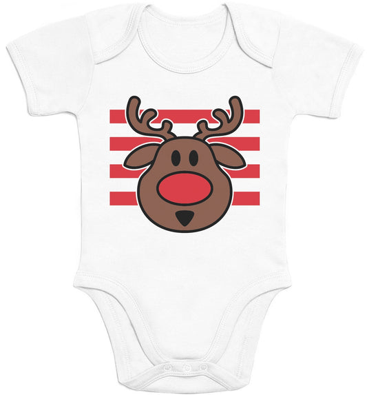 Rudolph Rentier Rote Nase Weihnachten Baby Body Kurzarm-Body