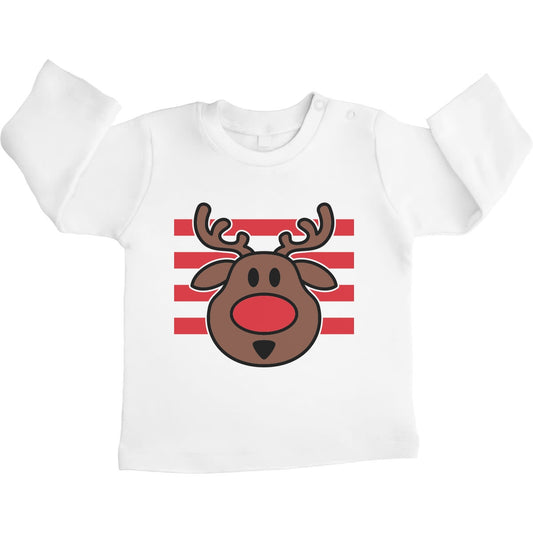 Rudolph Rentier Rote Nase Weihnachten Unisex Baby Langarmshirt Gr. 66-93