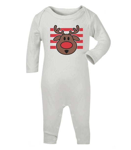 Rudolph Rentier Rote Nase Weihnachten Baby Strampler Strampelanzug
