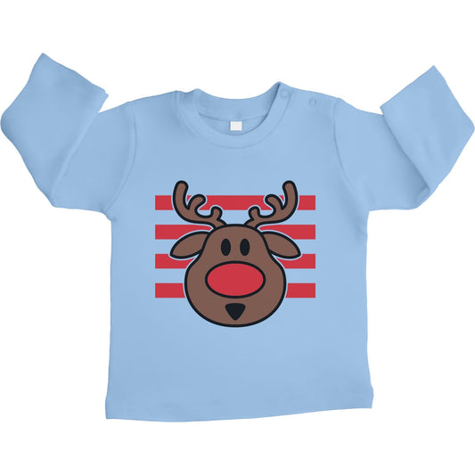 Rudolph Rentier Rote Nase Weihnachten Unisex Baby Langarmshirt Gr. 66-93