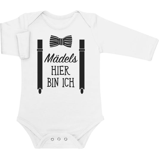 Mädels, Hier Bin Ich - Geschenk für Neugeborene Baby Langarm Body