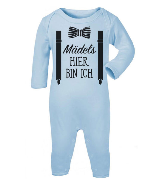 Mädels, Hier Bin Ich - Geschenk für Neugeborene Baby Strampler Strampelanzug