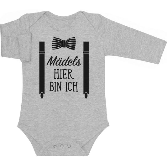 Mädels, Hier Bin Ich - Geschenk für Neugeborene Baby Langarm Body