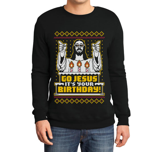 Hässlicher Weihnachtspullover Herren - Go Jesus It's Your Birthday Sweatshirt