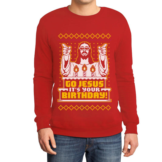 Hässlicher Weihnachtspullover Herren - Go Jesus It's Your Birthday Sweatshirt