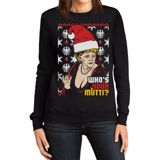 Hässlicher Weihnachtspullover mit Angie - Who's Your Mutti Frauen Sweatshirt