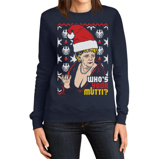 Hässlicher Weihnachtspullover mit Angie - Who's Your Mutti Frauen Sweatshirt