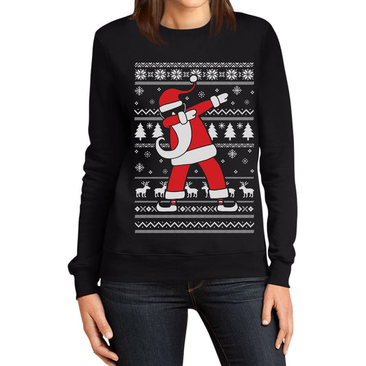 Weihnachten Dab vom Weihnachtsmann Damen Weihnachtspullover Frauen Sweatshirt