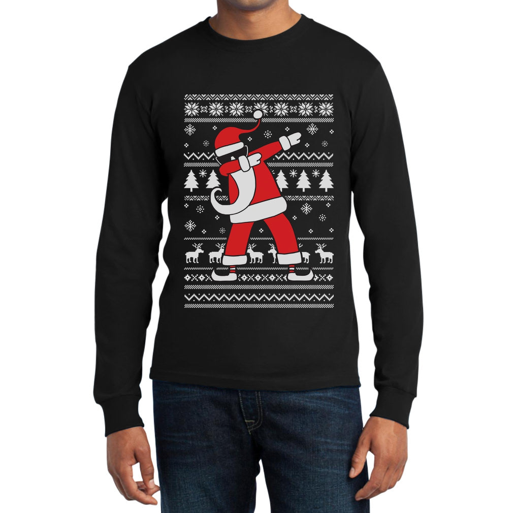 Weihnachten Christmas Weihnachtsmann Dab Langarm T-Shirt