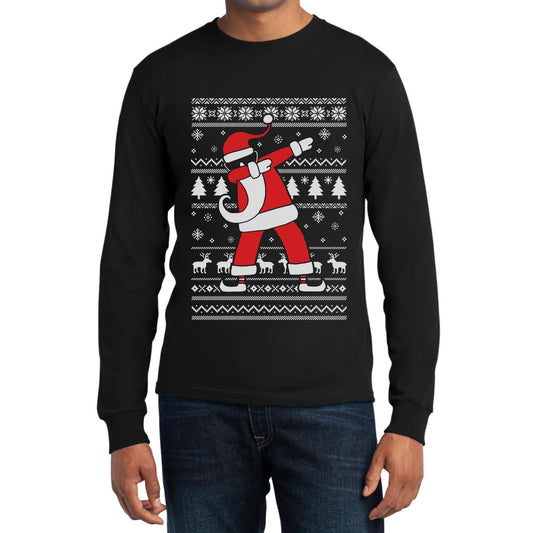 Weihnachten Christmas Weihnachtsmann Dab Langarm T-Shirt