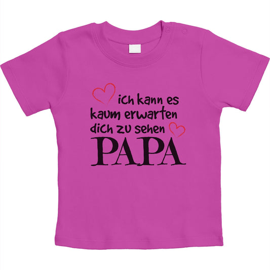 Ich Kann Es Kaum Erwarten Dich Zu Sehen Papa Unisex Baby T-Shirt Gr. 66-93