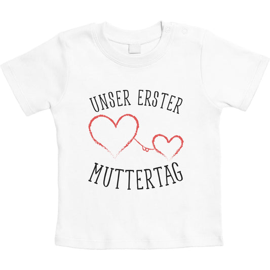 Unser erster Muttertag - Partnergeschenk Baby Unisex Baby T-Shirt Gr. 66-93