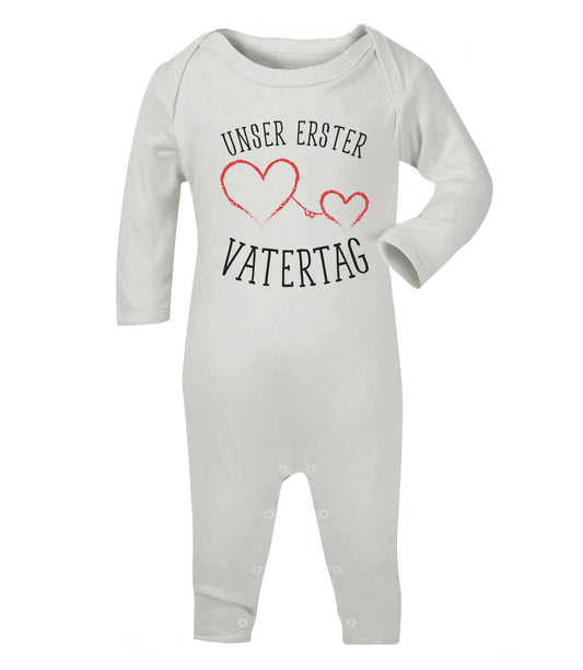 Unser erster Vatertag - Papa Baby Geschenk Baby Strampler Strampelanzug