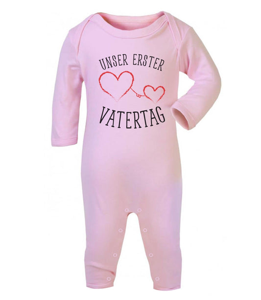 Unser erster Vatertag - Papa Baby Geschenk Baby Strampler Strampelanzug