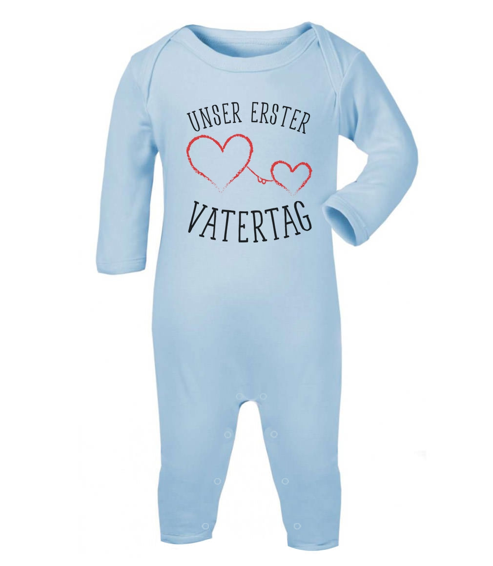 Unser erster Vatertag - Papa Baby Geschenk Baby Strampler Strampelanzug