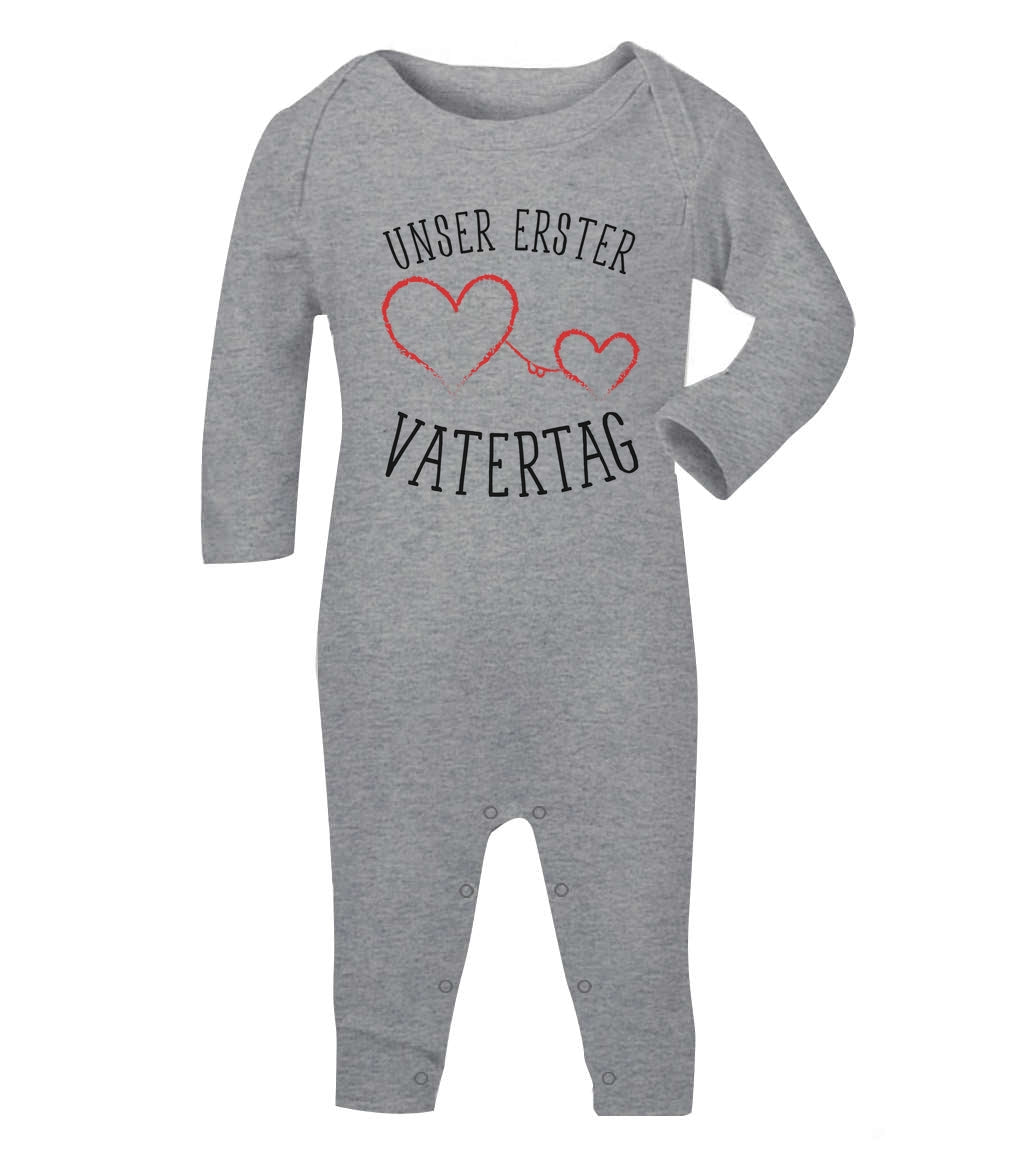 Unser erster Vatertag - Papa Baby Geschenk Baby Strampler Strampelanzug